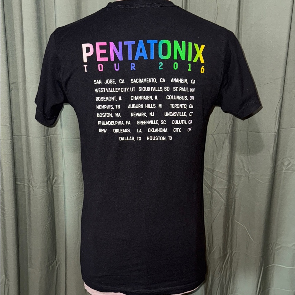 Tultex Black Pentatonix Tour 2016 Tee - Picture 2 of 4